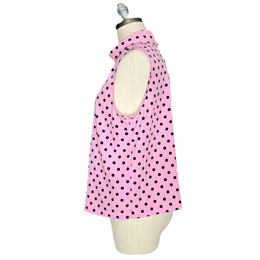 Kasper Polka Dot High Neck Sleeveless Blouse size 12 - Picture 6 of 15